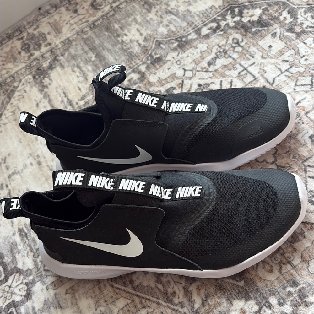 Nike Black and White Slip-On Shoes